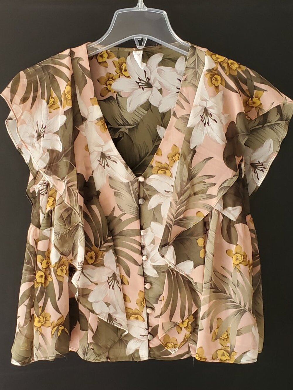 Tropical Print Summer Blouse